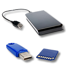Vos films sur disque dur, clé usb, carte mémoire